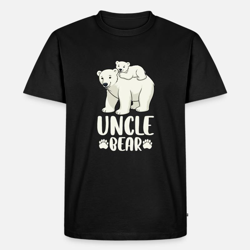 Uncle Bear - Männer Premium Bio T-Shirt - Schwarz