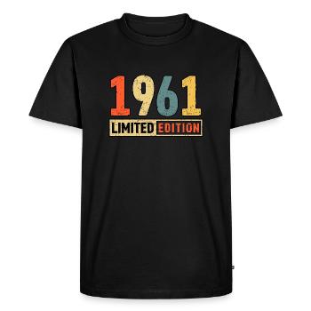 Edition limitée 1961 - T-shirt Premium bio Homme - noir - Devant - Nico (187cm)