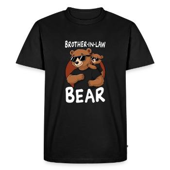Beau-frère Bear - T-shirt Premium bio Homme - noir - Devant - Nico (187cm)