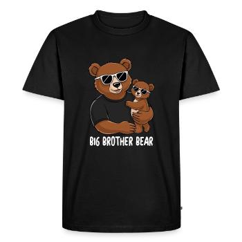 Grand frère ours - T-shirt Premium bio Homme - noir - Devant - Nico (187cm)