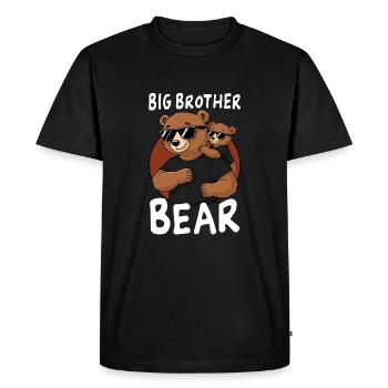 Grand frère ours - T-shirt Premium bio Homme - noir - Devant - Nico (187cm)
