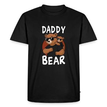 Papa ours - T-shirt Premium bio Homme - noir - Devant - Nico (187cm)