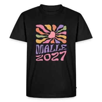 Malle 2027 - Men's Premium Organic T-Shirt - black - Front - Nico (187cm)
