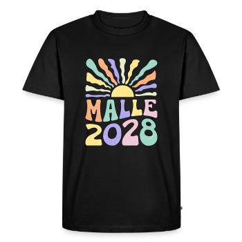 Malle 2028 - Men's Premium Organic T-Shirt - black - Front - Nico (187cm)