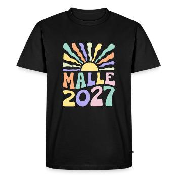 Malle 2027 - Men's Premium Organic T-Shirt - black - Front - Nico (187cm)