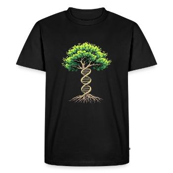 DNA Tree of Life - Men's Premium Organic T-Shirt - black - Front - Nico (187cm)
