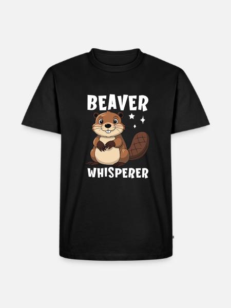 Beaver Whisperer - Men's Premium Organic T-Shirt - black
