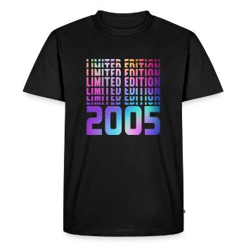 Edition limitée 2005 - T-shirt Premium bio Homme - noir - Devant - Nico (187cm)