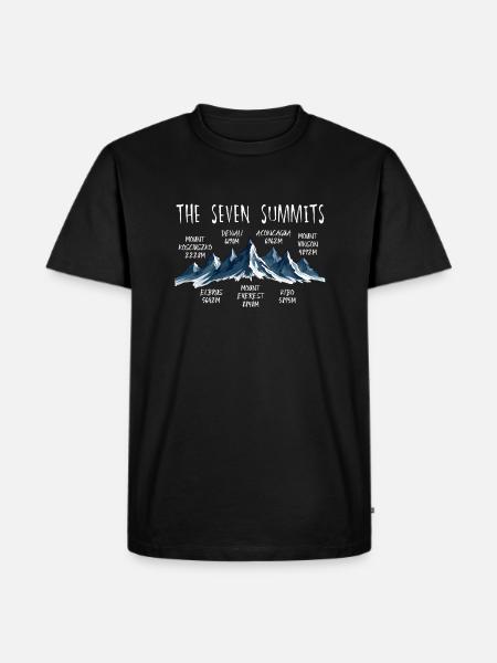 Seven Summits Kosciuszko - Men's Premium Organic T-Shirt - black