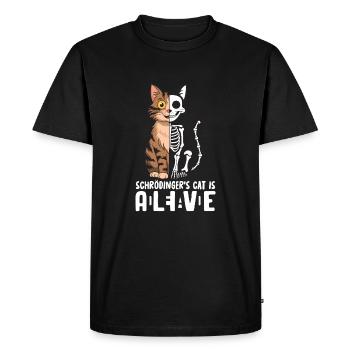 Schrödinger's Cat Dead and Alive - Men's Premium Organic T-Shirt - black - Front - Nico (187cm)