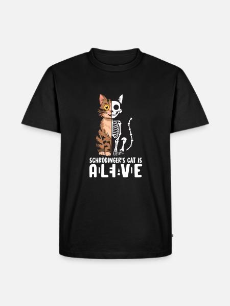 Schrödinger's Cat Dead and Alive - Men's Premium Organic T-Shirt - black