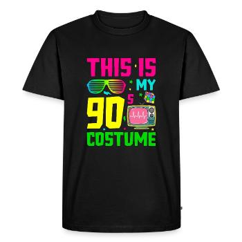 C’est mon costume des années 90 - T-shirt Premium bio Homme - noir - Devant - Nico (187cm)