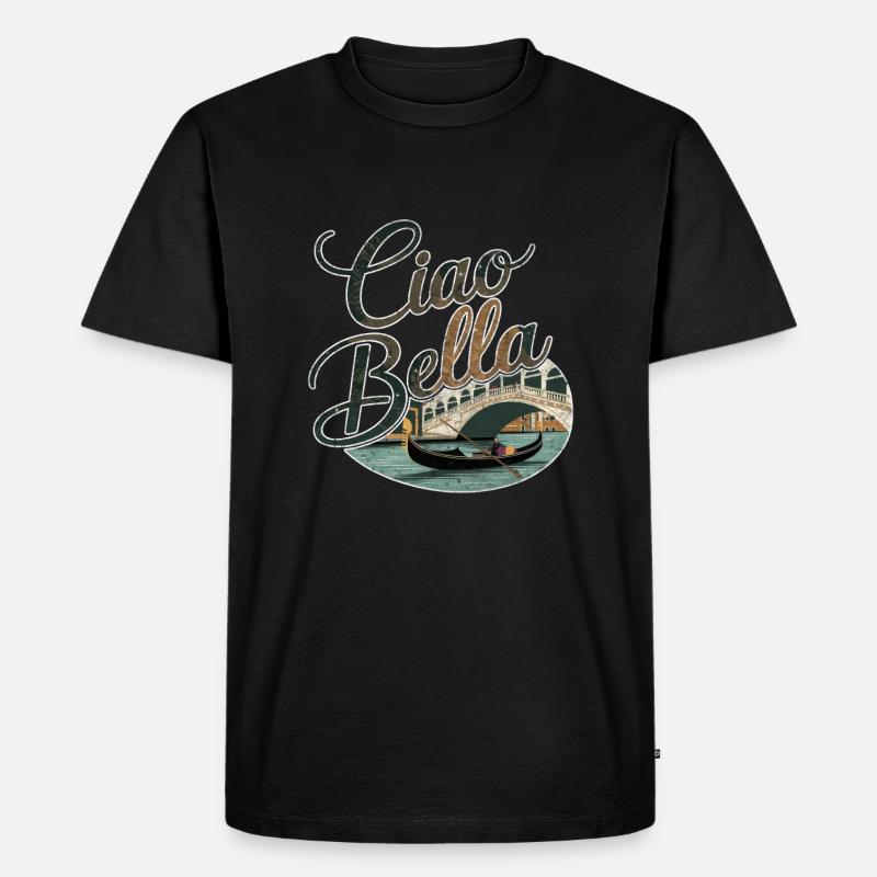 Ciao Bella - Männer Premium Bio T-Shirt - Schwarz