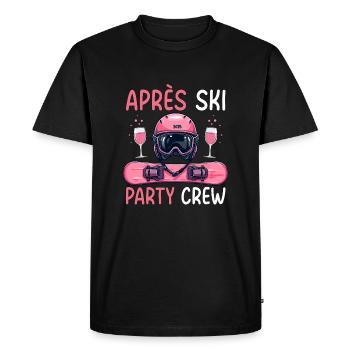 Équipe de fête après ski - T-shirt Premium bio Homme - noir - Devant - Nico (187cm)