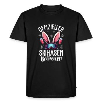 Superviseur officiel du lapin de ski - T-shirt Premium bio Homme - noir - Devant - Nico (187cm)