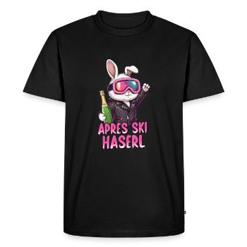 Lapin d’après-ski - T-shirt Premium bio Homme - noir - Devant - Nico (187cm)