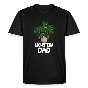 Monstera Dad - Men's Premium Organic T-Shirt - black - Front - Nico (187cm)