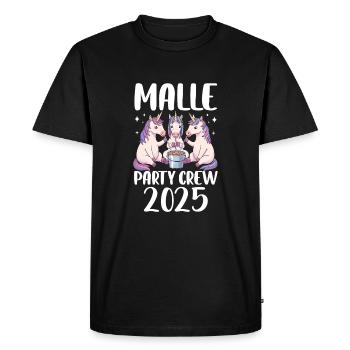 Malle Party Crew 2025 - Men's Premium Organic T-Shirt - black - Front - Nico (187cm)
