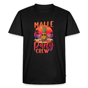 Malle Party Crew - Men's Premium Organic T-Shirt - black - Front - Nico (187cm)
