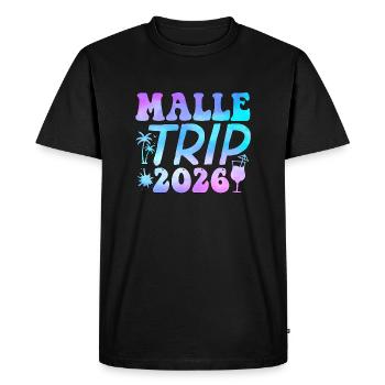 Malle Trip 2026 Palm Trees Cocktail Group Getaway - Men's Premium Organic T-Shirt - black - Front - Nico (187cm)