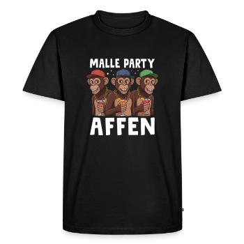 Malle Party Monkey - Men's Premium Organic T-Shirt - black - Front - Nico (187cm)