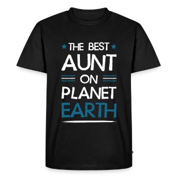Meilleure tante disant - T-shirt Premium bio Homme - noir - Devant - Nico (187cm)