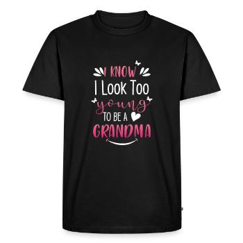 I know i look too young to be a grandma - T-shirt Premium bio Homme - noir - Devant - Nico (187cm)
