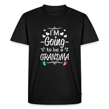 I'm going to be Grandma - baby birth announcement - T-shirt Premium bio Homme - noir - Devant - Nico (187cm)