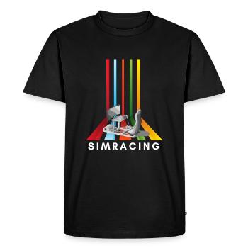 Simracer, Simracing, Cockpit, Wheelchair Gift - T-shirt Premium bio Homme - noir - Devant - Nico (187cm)