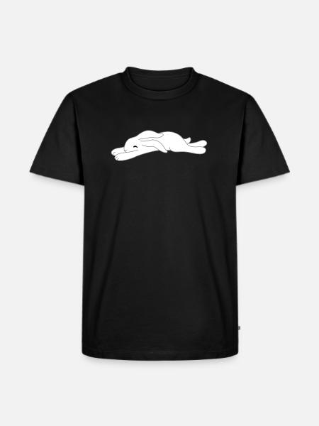 tired bunny - Men's Premium Organic T-Shirt - black