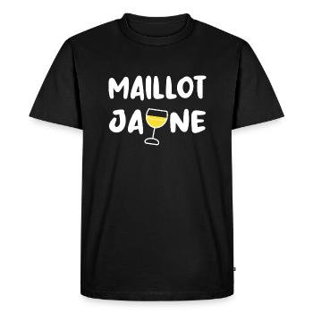 Maillot jaune t-shirt apéro humour jeu de mots - T-shirt Premium bio Homme - noir - Devant - Nico (187cm)