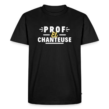 Prof et chanteuse - T-shirt Premium bio Homme - noir - Devant - Nico (187cm)