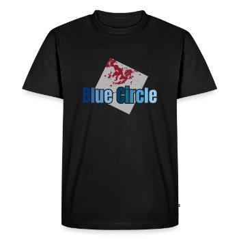 Grey Square Blue Circle - Men's Premium Organic T-Shirt - black - Front - Nico (187cm)