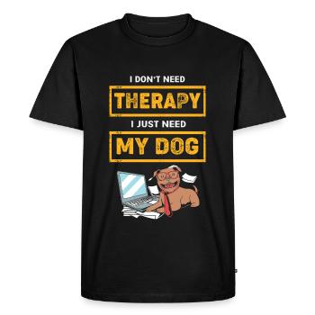 Dog Training Therapy Dog Therapist Therapy Dog - Men's Premium Organic T-Shirt - black - Front - Nico (187cm)