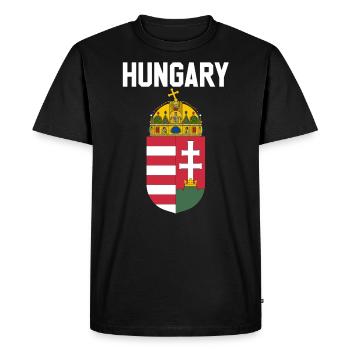CHEMISE DE HONGRIE - T-shirt Premium bio Homme - noir - Devant - Nico (187cm)