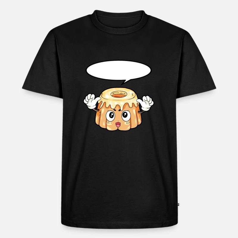 Pudding Essen Feinschmecker Geschenk - Männer Premium Bio T-Shirt - Schwarz