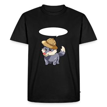 Loup chasseur - T-shirt Premium bio Homme - noir - Devant - Nico (187cm)