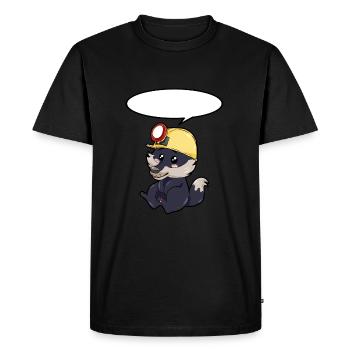 Loup mineur - T-shirt Premium bio Homme - noir - Devant - Nico (187cm)