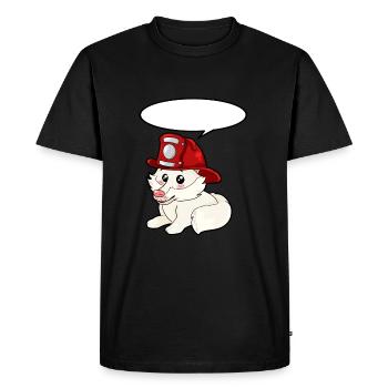 Loup pompier - T-shirt Premium bio Homme - noir - Devant - Nico (187cm)