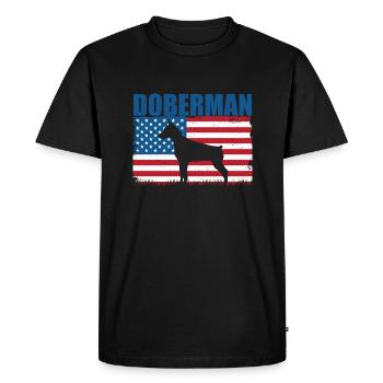 Doberman - Men's Premium Organic T-Shirt - black - Front - Nico (187cm)