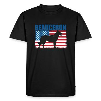 Beauceron - T-shirt Premium bio Homme - noir - Devant - Nico (187cm)