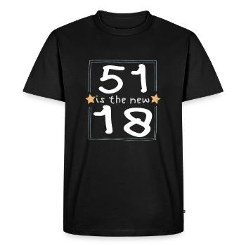 51 est la nouvelle police 18 pour enfants - T-shirt Premium bio Homme - noir - Devant - Nico (187cm)