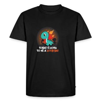 Belle journée de dinosaures-amateurs cadeau - T-shirt Premium bio Homme - noir - Devant - Nico (187cm)