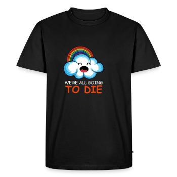 Va mourir émotion et cadeau joker - T-shirt Premium bio Homme - noir - Devant - Nico (187cm)