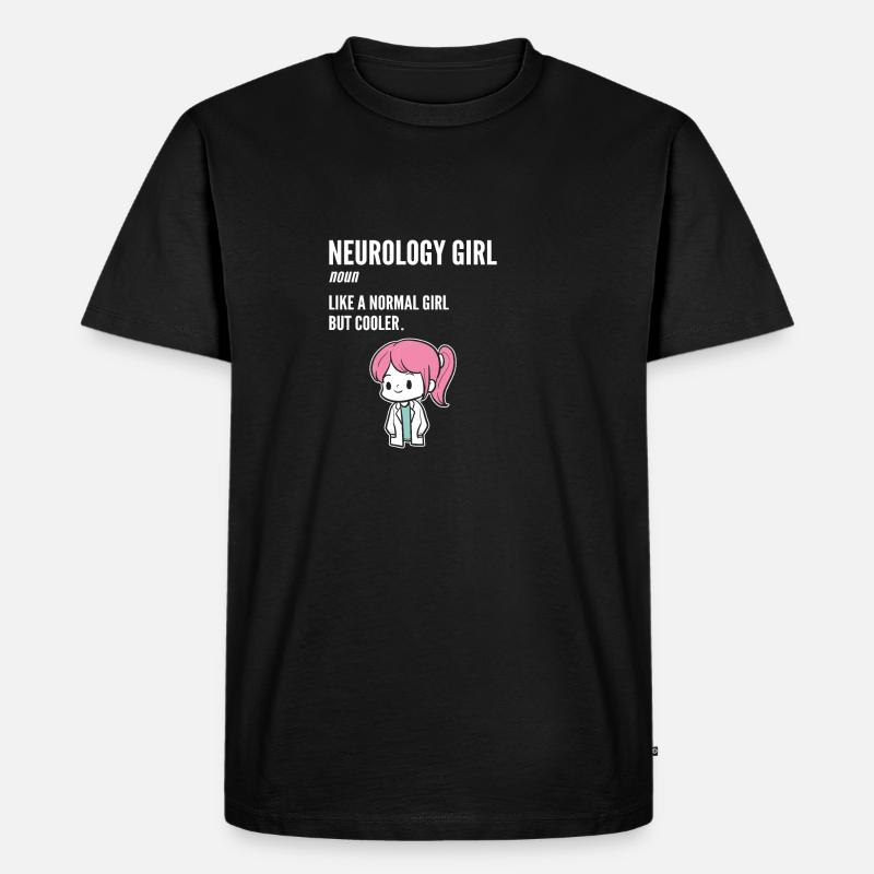 Neurologie-Mädchen Arzt oder Neurologe Geschenk - Männer Premium Bio T-Shirt - Schwarz