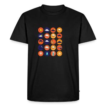 Weather Cute Weather Forecast Gift - Men's Premium Organic T-Shirt - black - Front - Nico (187cm)