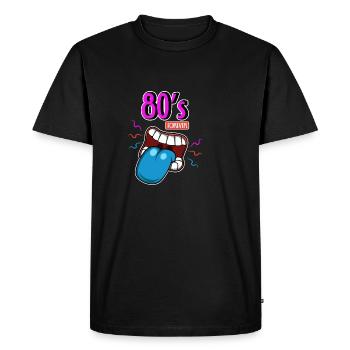 Cadeau symbole des années 80 pour toujours des années 80 - T-shirt Premium bio Homme - noir - Devant - Nico (187cm)