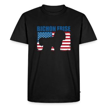 Bichon Frise - T-shirt Premium bio Homme - noir - Devant - Nico (187cm)