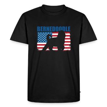 Bernedoodle Chien - T-shirt Premium bio Homme - noir - Devant - Nico (187cm)