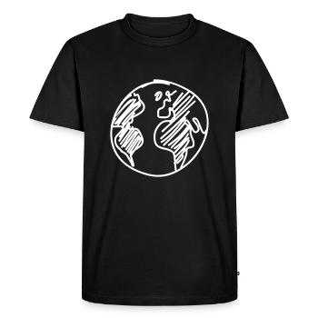 globe - T-shirt Premium bio Homme - noir - Devant - Nico (187cm)